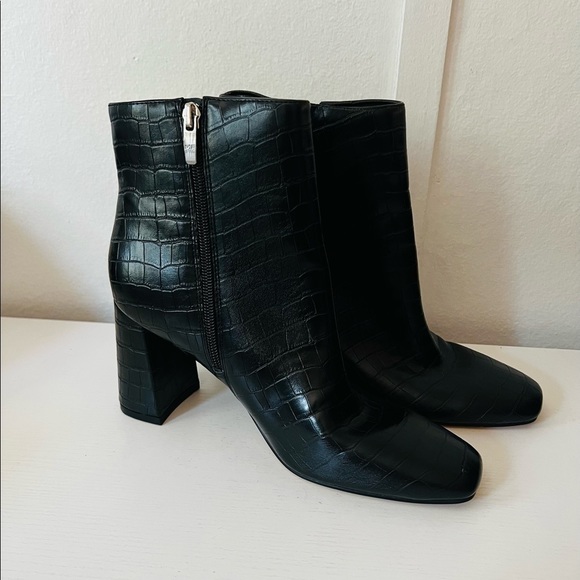 Marc Fisher Shoes - Marc Fisher Leather Croc Embossed Booties